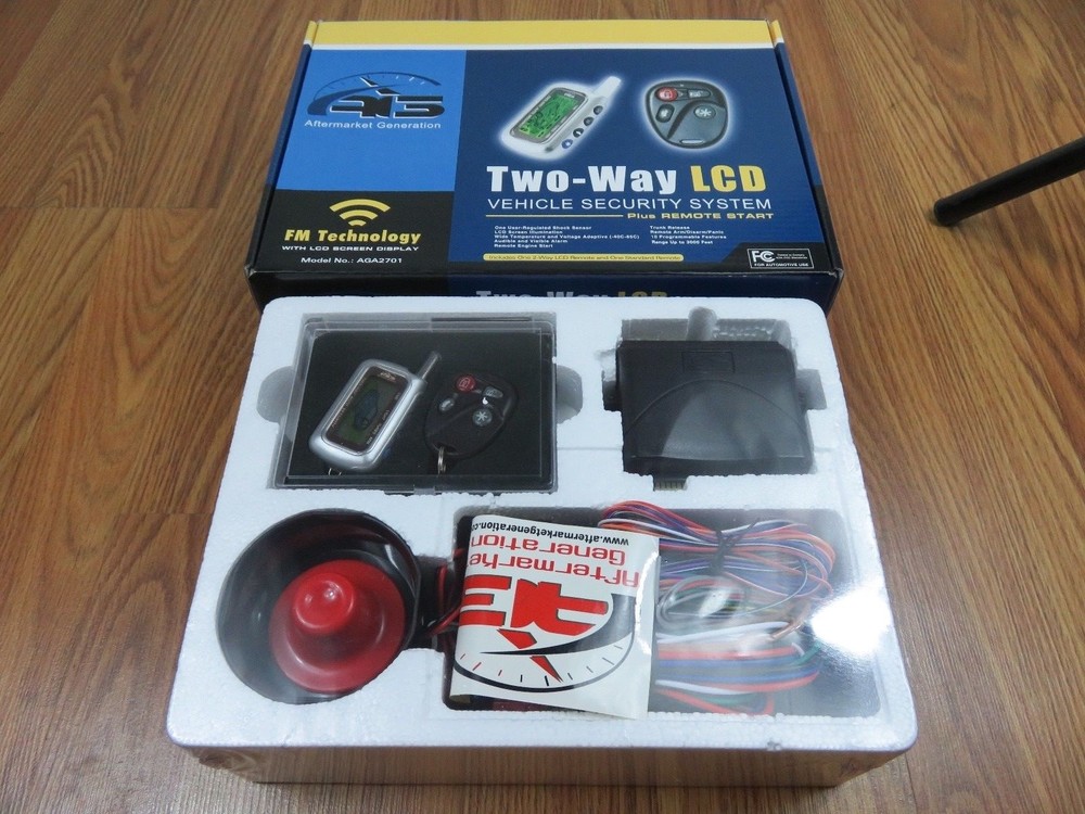 Two-way LCD Vehicle Security System--Includes two 2-way LCD Remotes