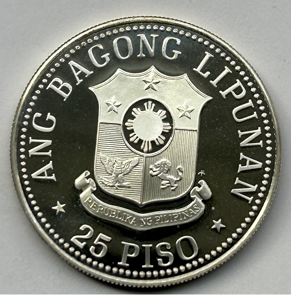 PHILIPPINES SILVER PROOF 25 PISO 1978 MANUEL L. QUEZON