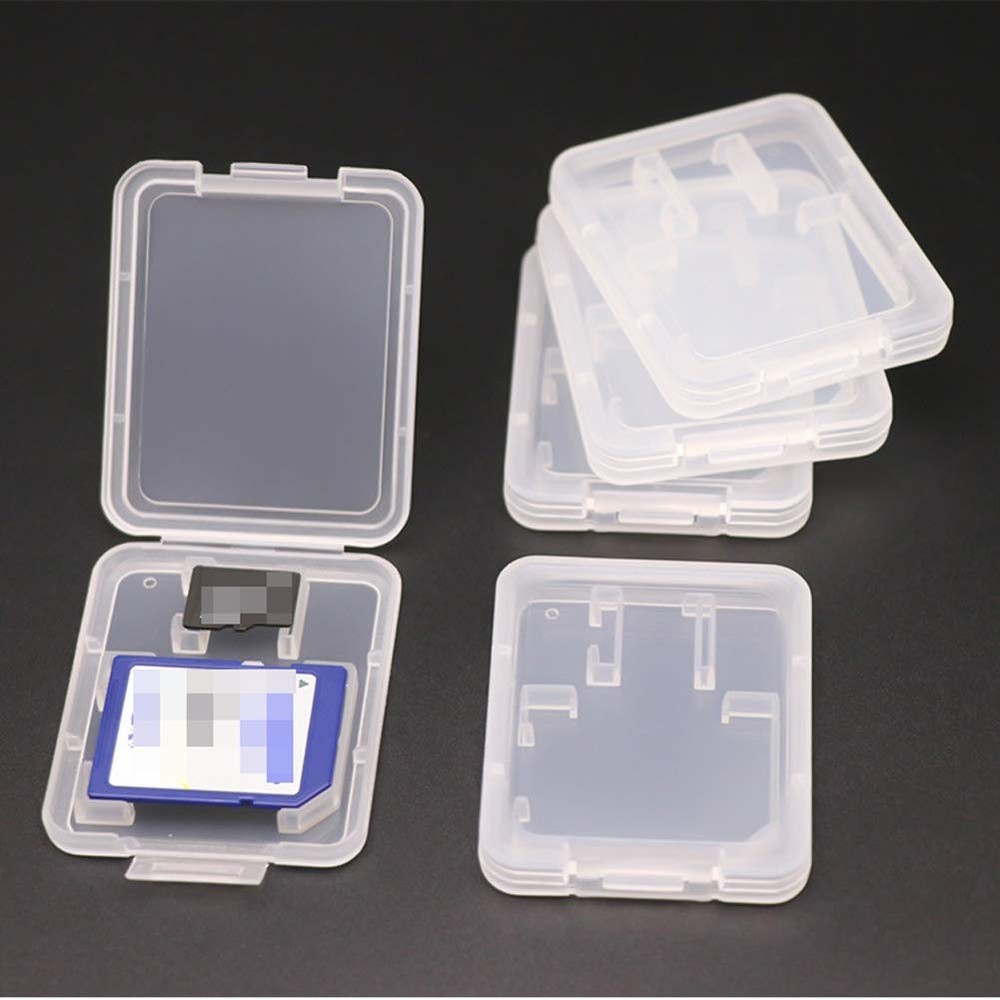 20 Pieces Clear Plastic Memory Card Case Holder with SD...