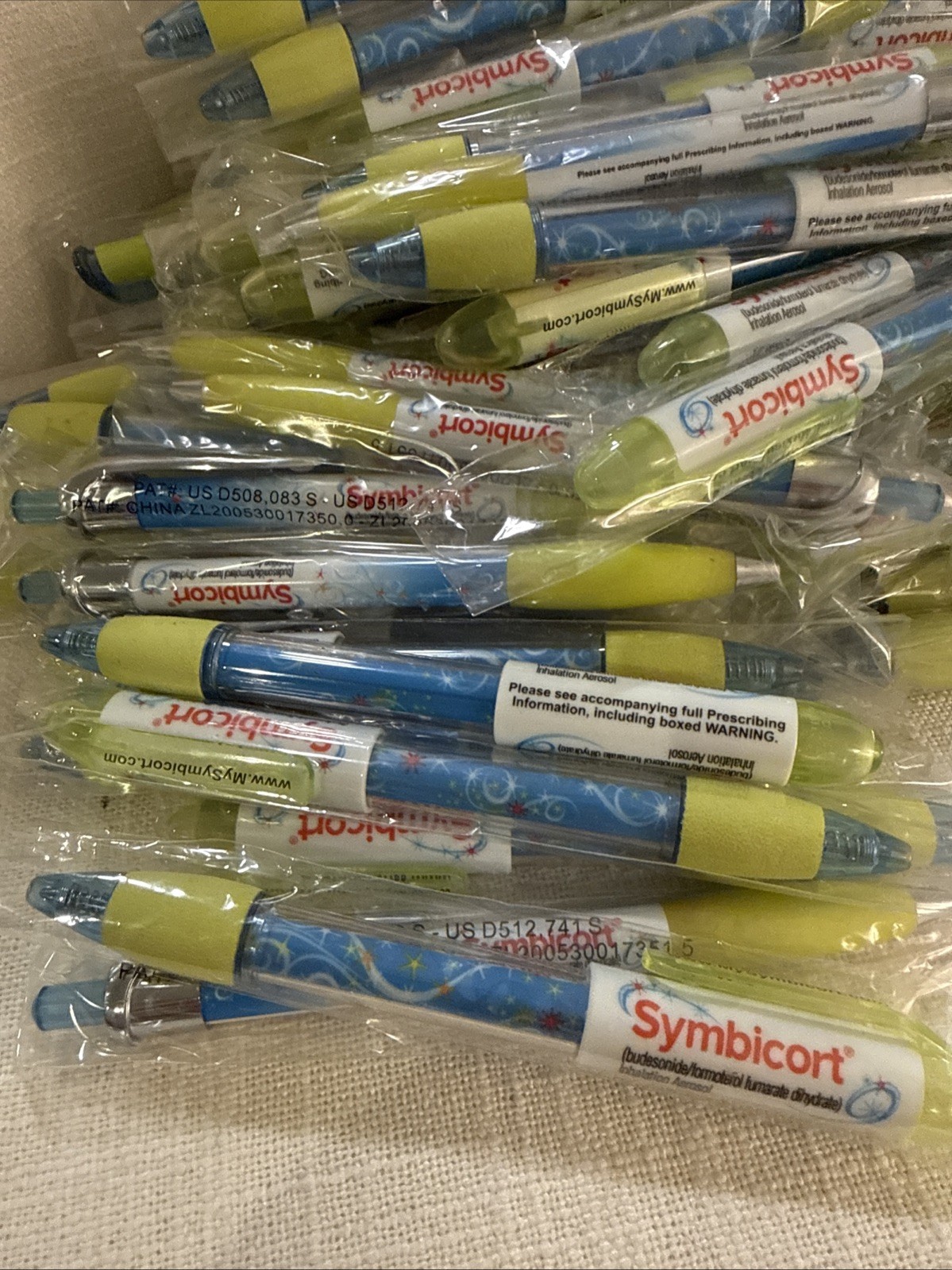 Pharmaceutical Drug Rep Collectible Promo Pens Symbicort Lot Of 100