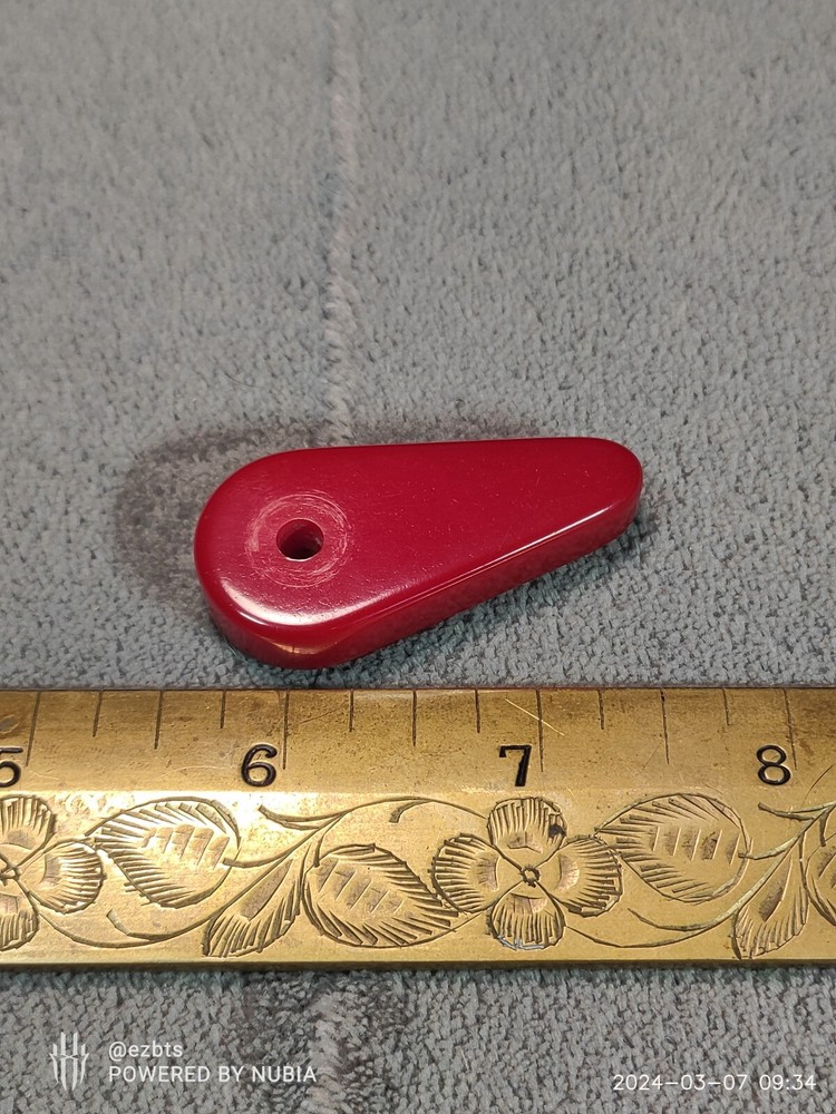 Bakelite Catalin Pinball Flipper Bat Cherry Red Nice One piece VHTF