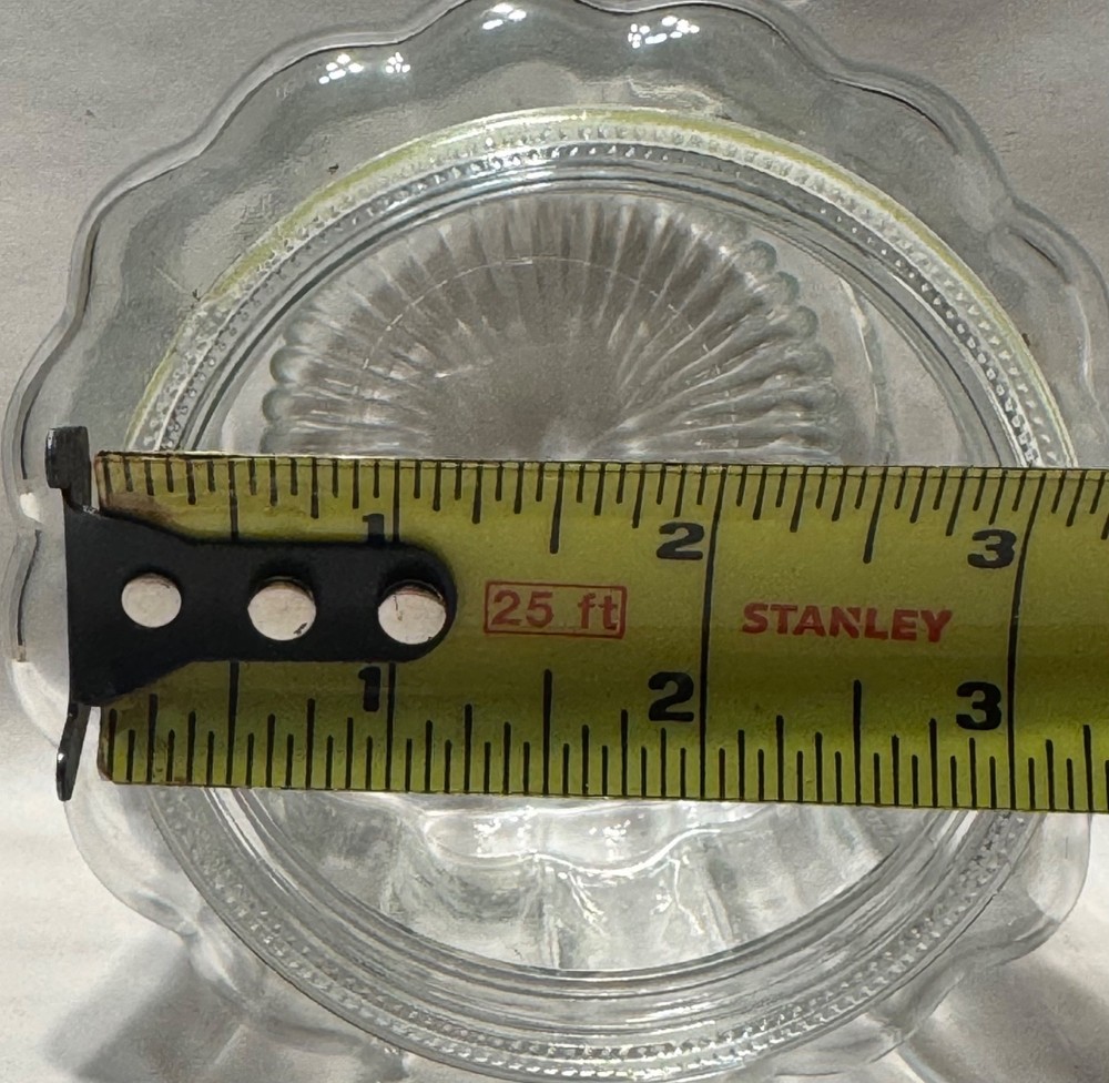 Vintage Clear Glass Ribbed Light Shade