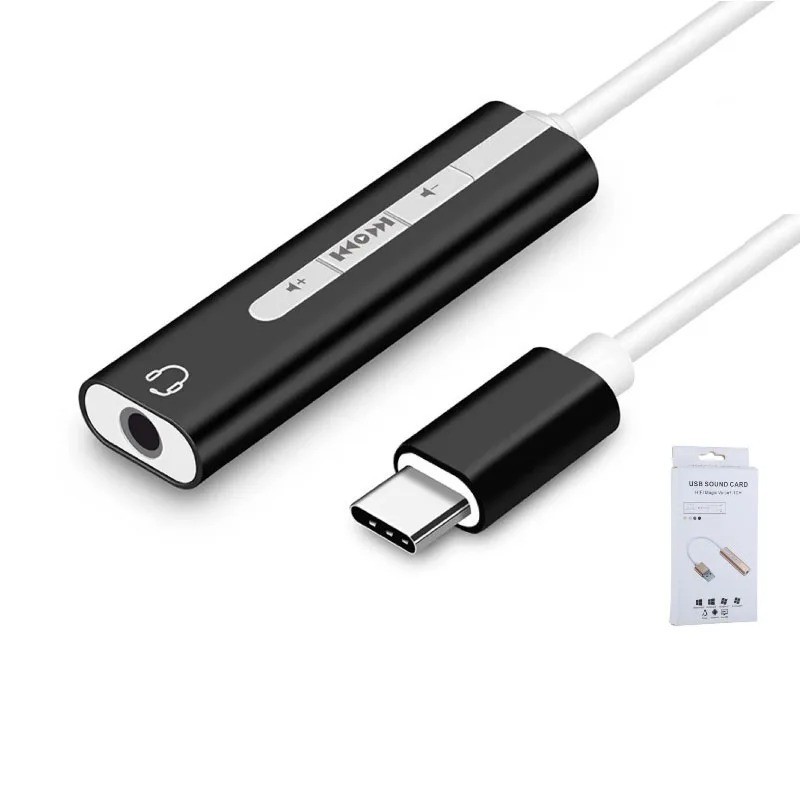USB TYPE-C Computer Sound Card Two-in-one Usb Headset 3.5mm Jack External Plug