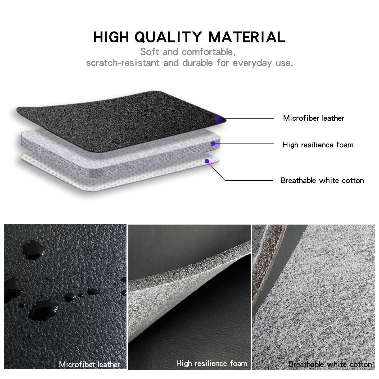 Mercedes Benz C-Class For 2015-2021 Driver Bottom&Top Seat Cover Light Tan