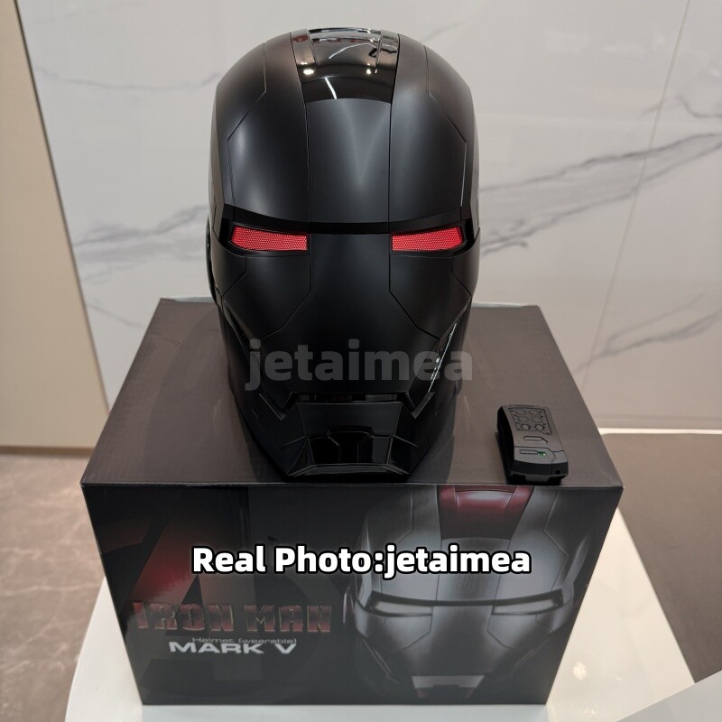 AUTOKING Iron Man All Balck Cool MK5 Mask 1:1 Helmet Wearable Voice-control Auto