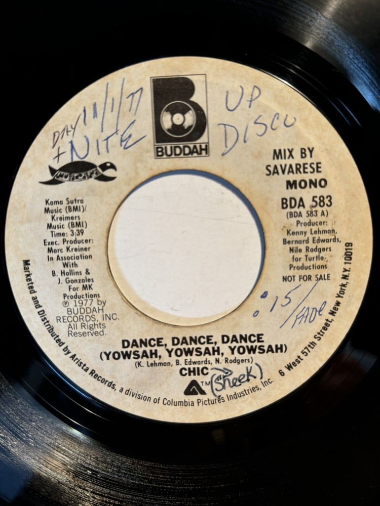 Chic “Dance, Dance, Dance” Buddah 7” 45 PROMO VG+