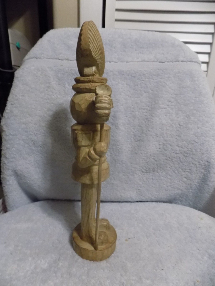 15" Natural Shell Nutcracker New No Box Or Tag