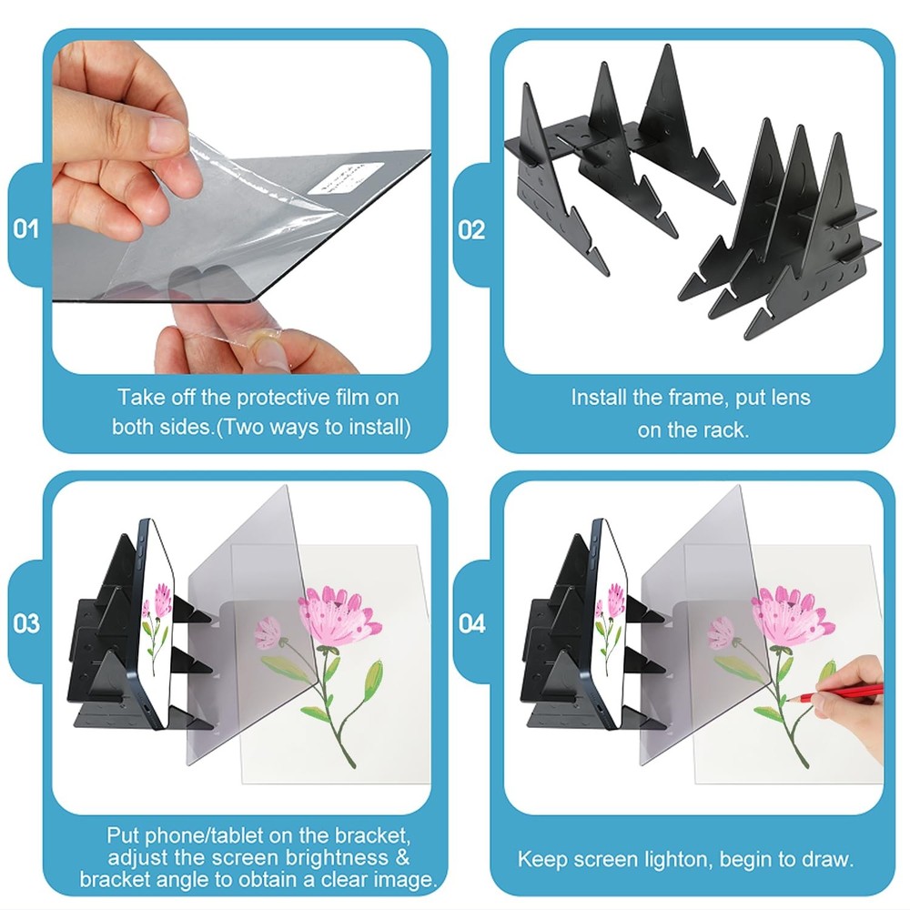 Optical Image Drawing Board, Easy Tracing Drawing Sketching Tool, Sketch Dra...
