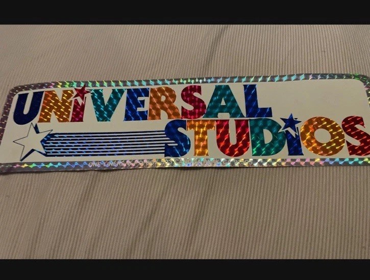 Universal Studios Retro Hologram Bumper Sticker