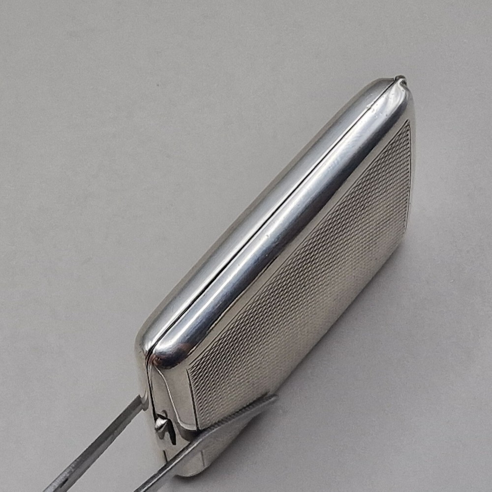 Sterling Silver Engine Turned Matchbook Case by Cohen & Charles 1928