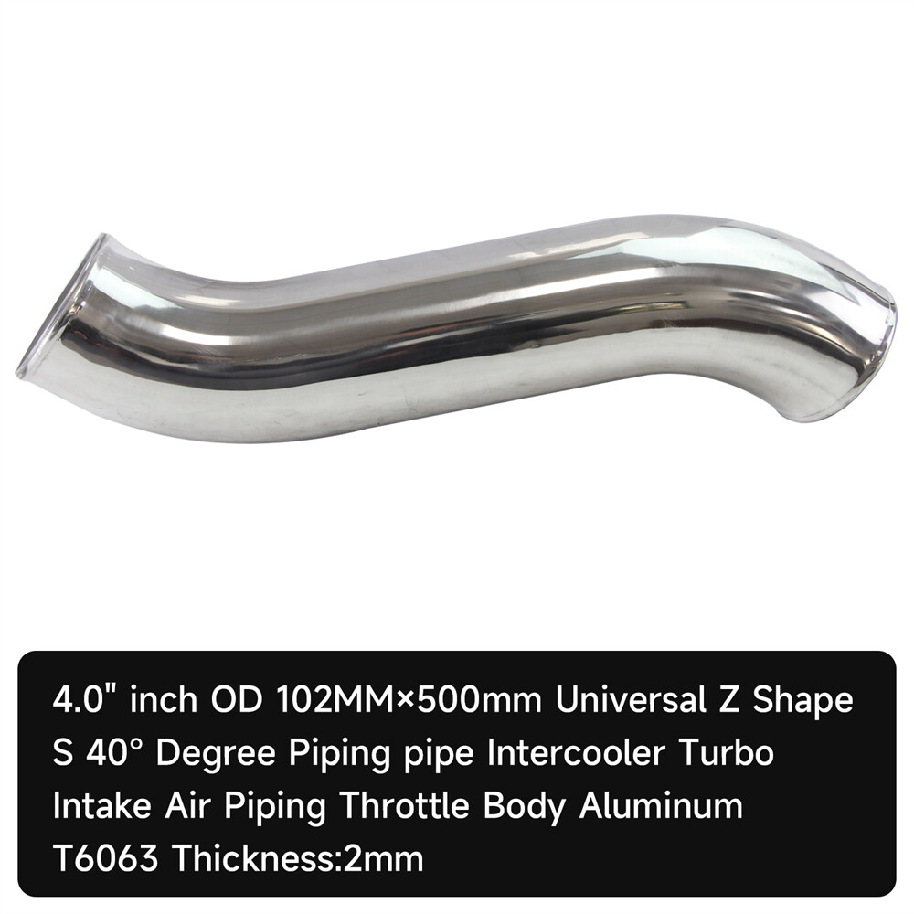 102mm 4" inch Z Shape S Shape Aluminum Turbo Intercooler Pipe Piping Tubing