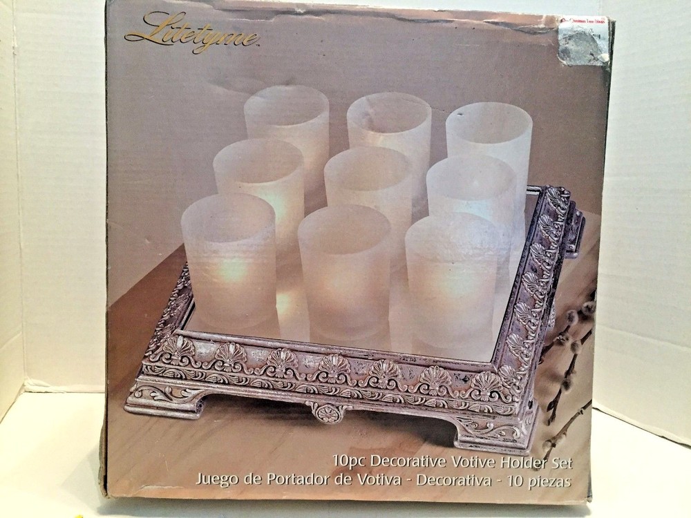 Litetyme 10pc decorative votive can holders set