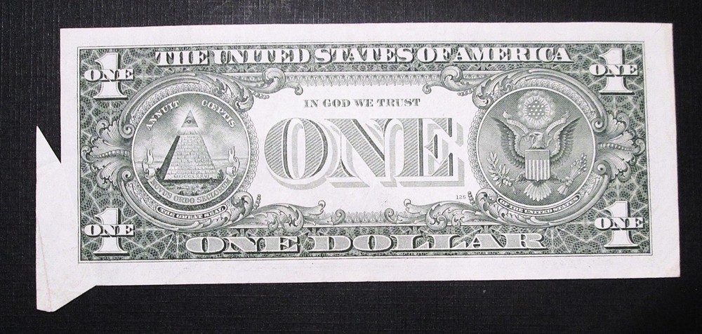 1985 $1 Dollar ERROR Foldover Cutting Error Nice!!! LQQK!!!