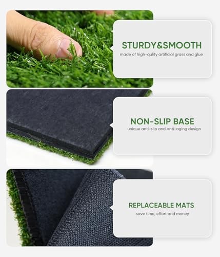 Golf Hitting Mat System Includes Bunker, Fairway and Rough Replaceable Mat,