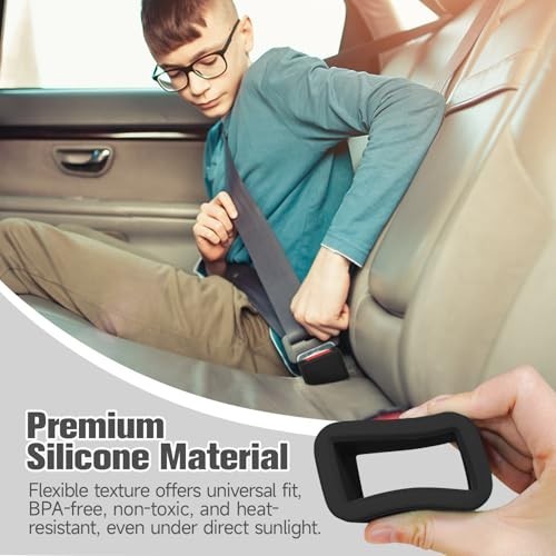 Silicone Buckle Holder Booster - 3 Pack, Black, Adjustable, Durable & Versatile