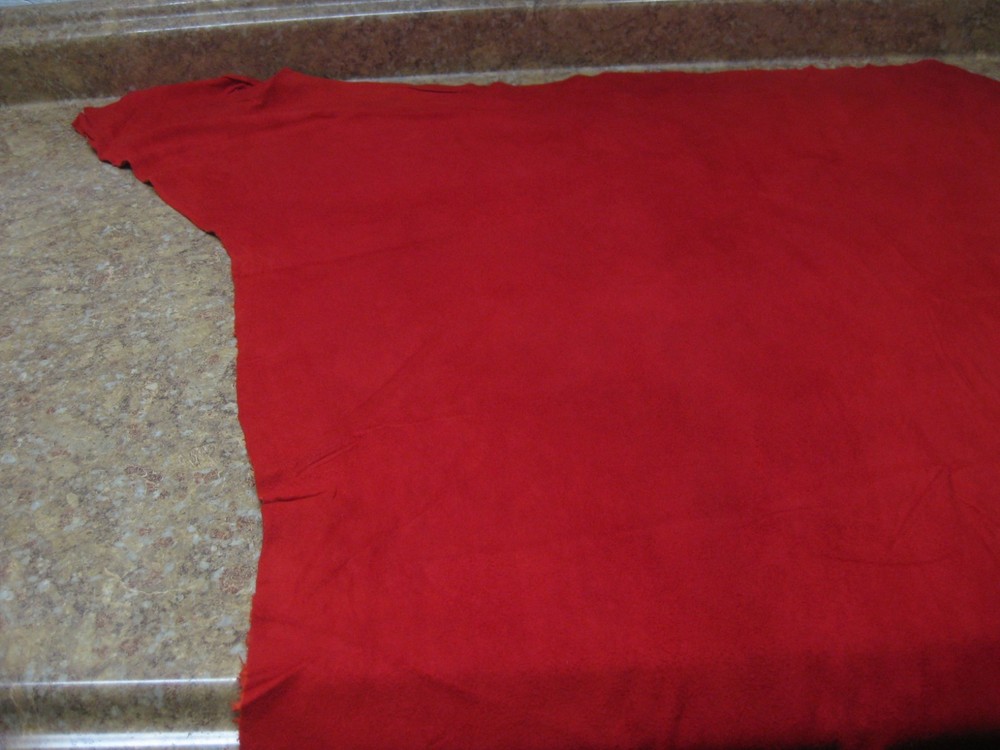Red Suede Deer Leather #0006748 Row FF
