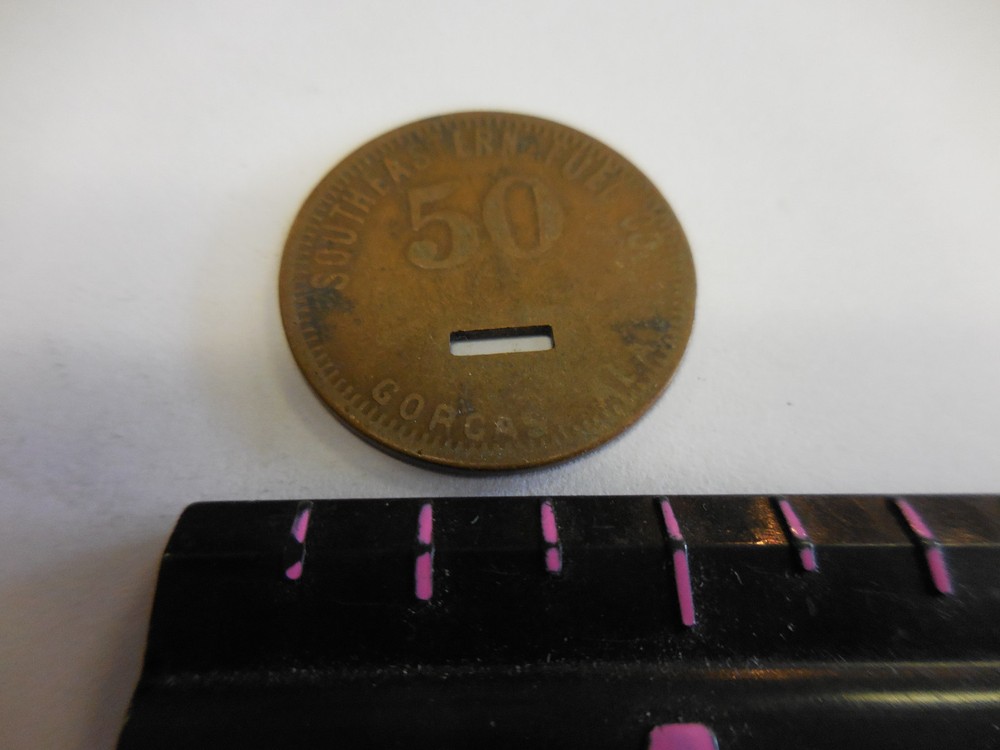 50 CENT SOUTHEASTERN FUEL CLACKER /TOKEN GORGAS,AL R-10