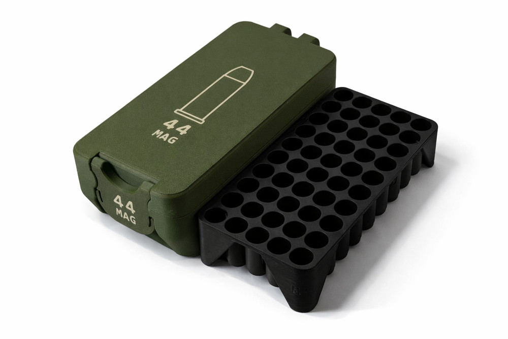 44 Mag Ammo Box – 50 Rounds - Snap Close Storage Box | Fully Customizable