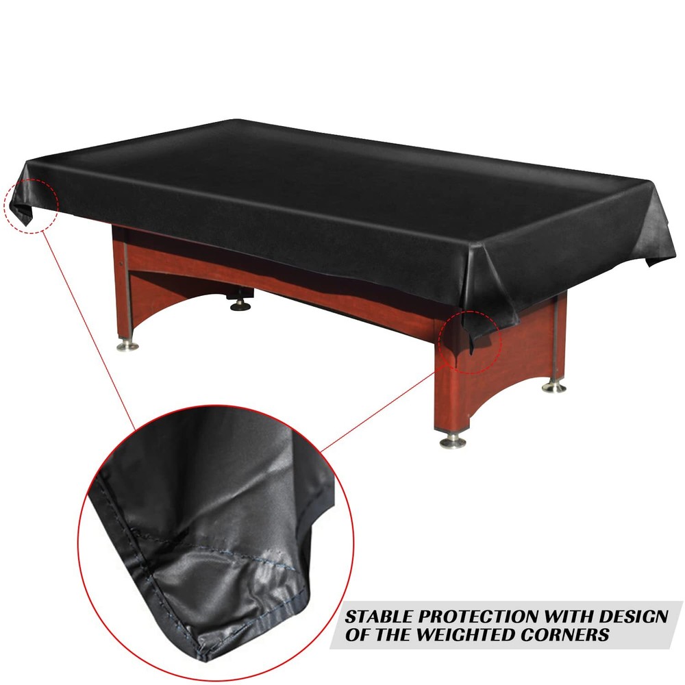 Pool Table Cover PVC Waterproof Dustproof for 7/8/9 Ft Billiard/Pool Table 8 ...