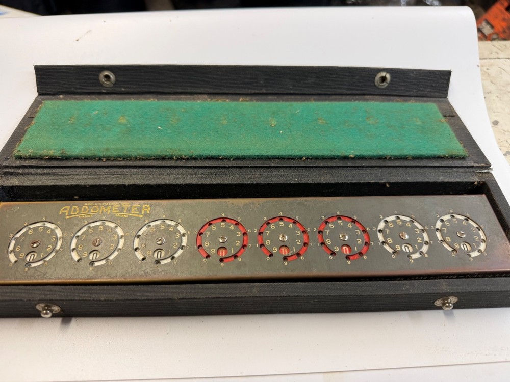 Vtg Standard ADDOMETER Reliable Typewriter & Adding Machine Co w/ Stylus In Box