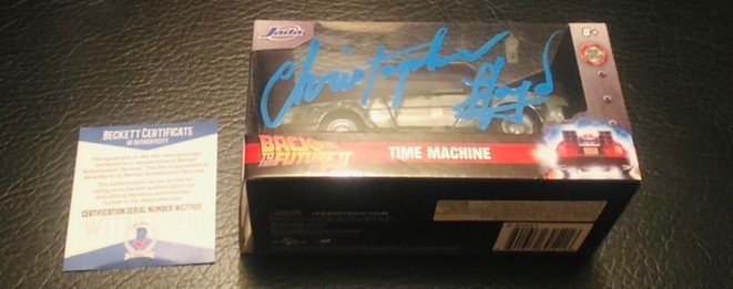 Christopher Lloyd Doc Back To The Future Signed Time Machine 132 Scale Beckett B
