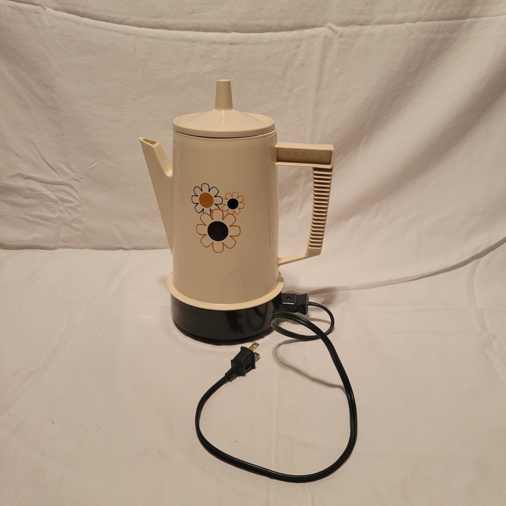 Vintage Regal Poly Perk 4 To 8 Cup Automatic Percolator