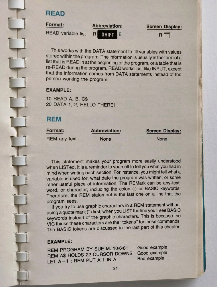 Commodore VIC-20 Computer Programmers Reference Guide First Edition 1982 Vintage