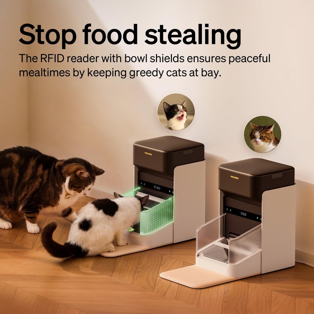 PETLIBRO RFID Automatic Cat Feeder, Collar Tag-Activated Personalized Meals, ...