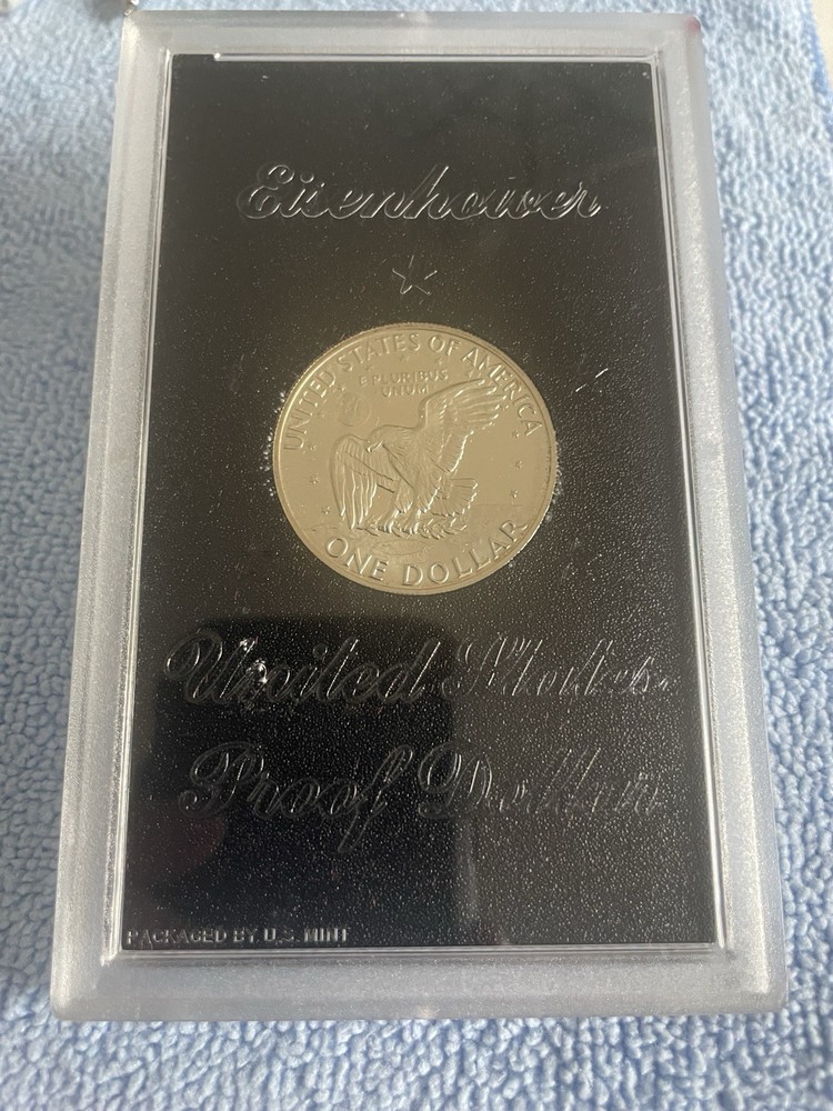 🌴 1971-S Eisenhower Proof Silver Dollar NO BROWN BOX. 40% SILVER