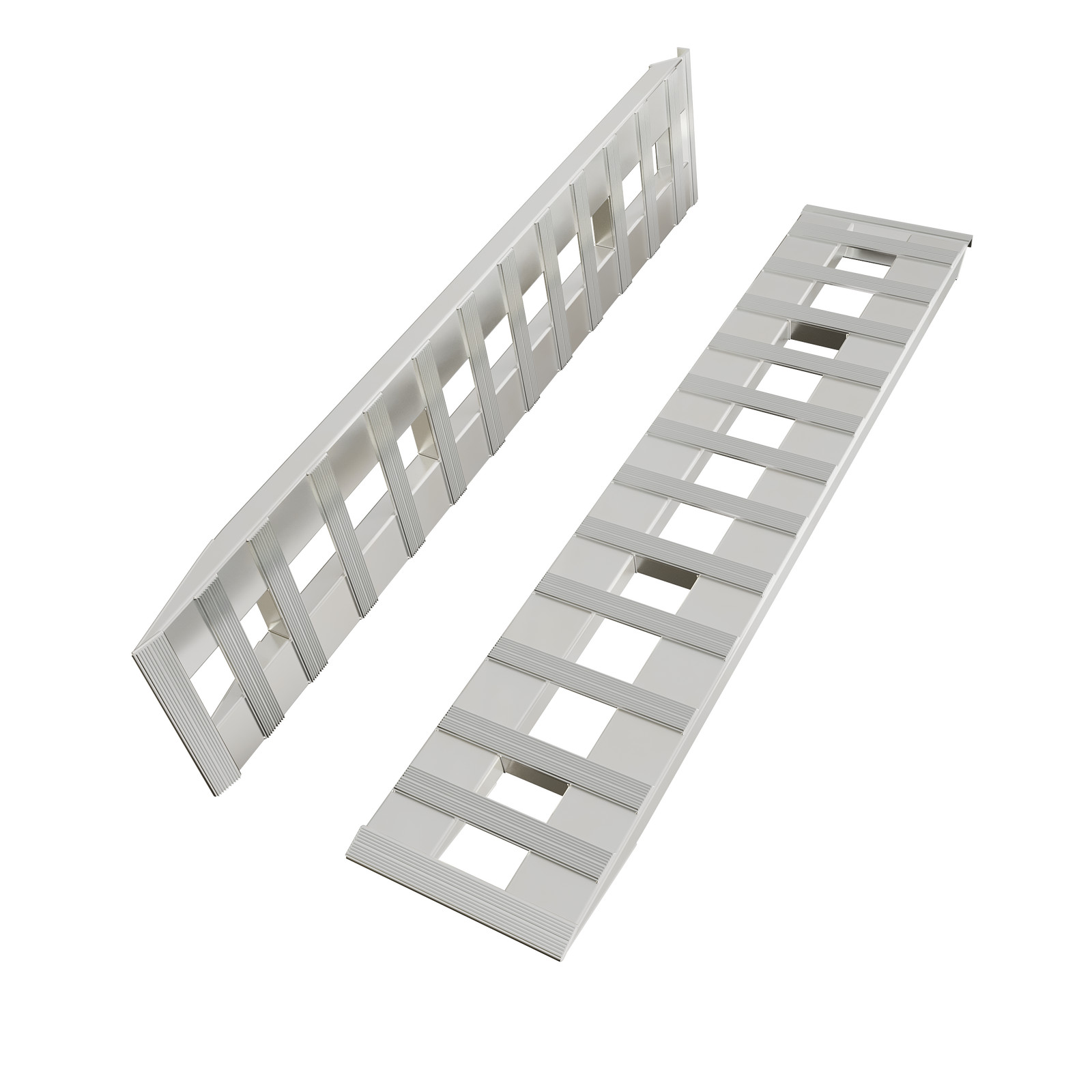 72" X 15" Aluminum Hook Ramps 8500Lbs Car Trailer Truck 1 Pair Ramps Hook End