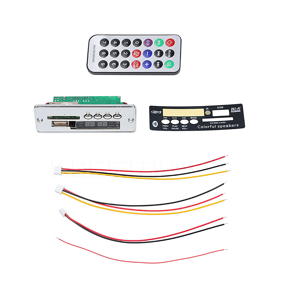 Bluetooth MP3 Decoder Board Module 5V with Remote Control USB FM Aux Radio