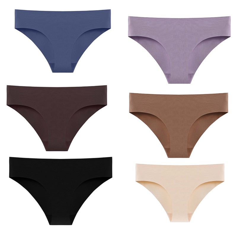 6 Pack Lot Sexy Womens Seamless Panties Briefs Bikinis Ladies Underwear Lingerie