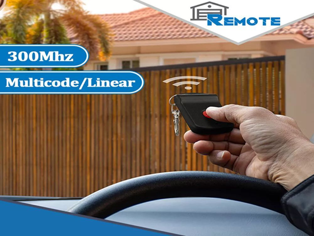 3089 308911 Gate Garage Door Opener Multi-Code 300MHz 10 DIP Code Remote Control