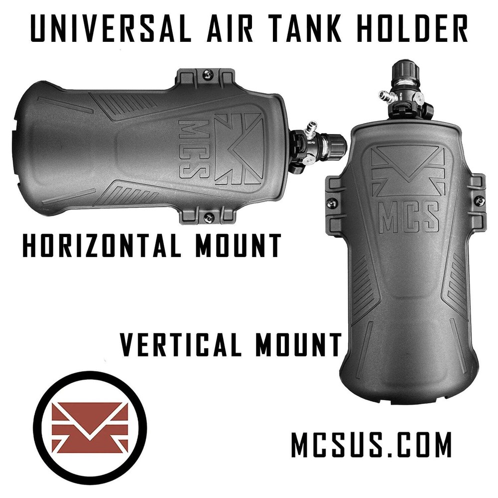 Universal Hard Shell Air Tank Holder MOLLE (Horizontal Mounting)