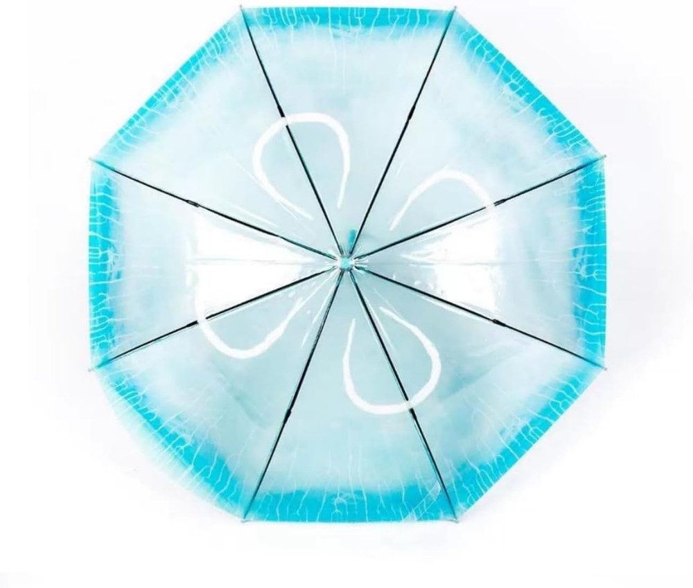 Jellyfish Transparent Umbrella, Romantic Creative Cute Automatic Open J Hook Han