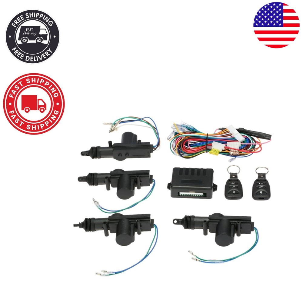 12V Car Keyless Entry Kit - Universal Remote Locking with Trunk Release Feature