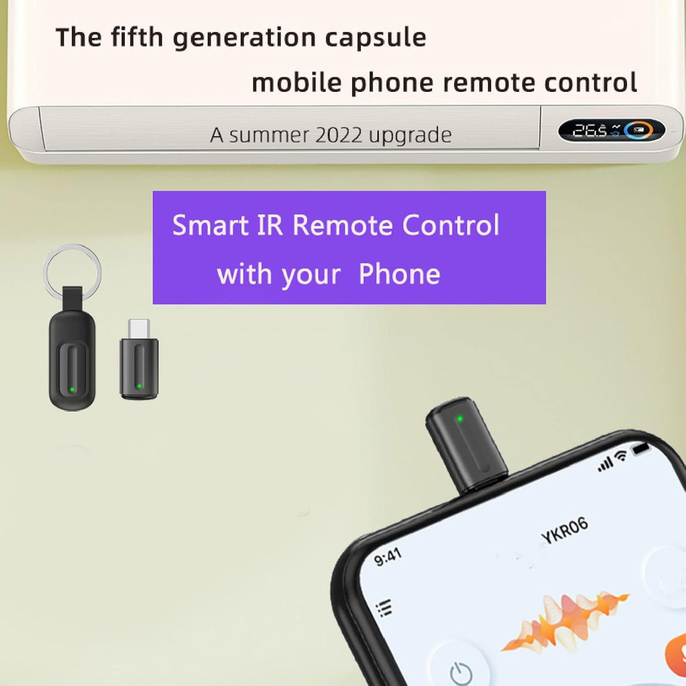Mini Smartphone IR Remote Controller Adapter, Type C Universal Smart IR Controll