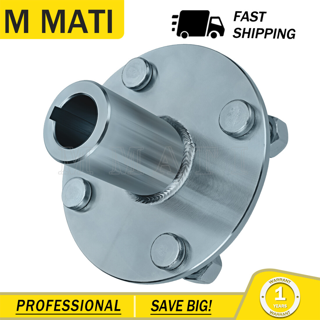 For Go Kart Live Axle Hub 4" x 4" Bolt Pattern Hub and 1" to 3/4" Axle Step Down