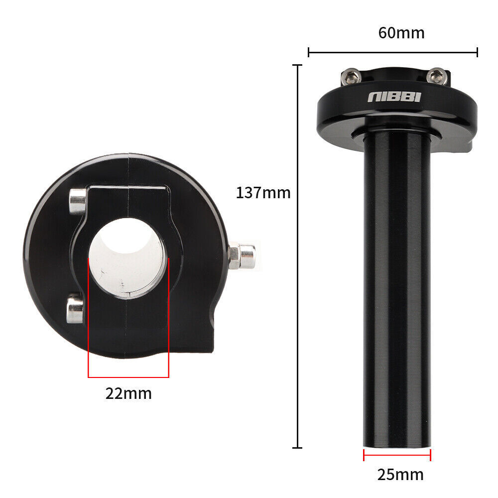 NIBBI 7/8" Throttle Twist Grip Tube Accelerator For Kawasaki Honda Suzuki Ducati