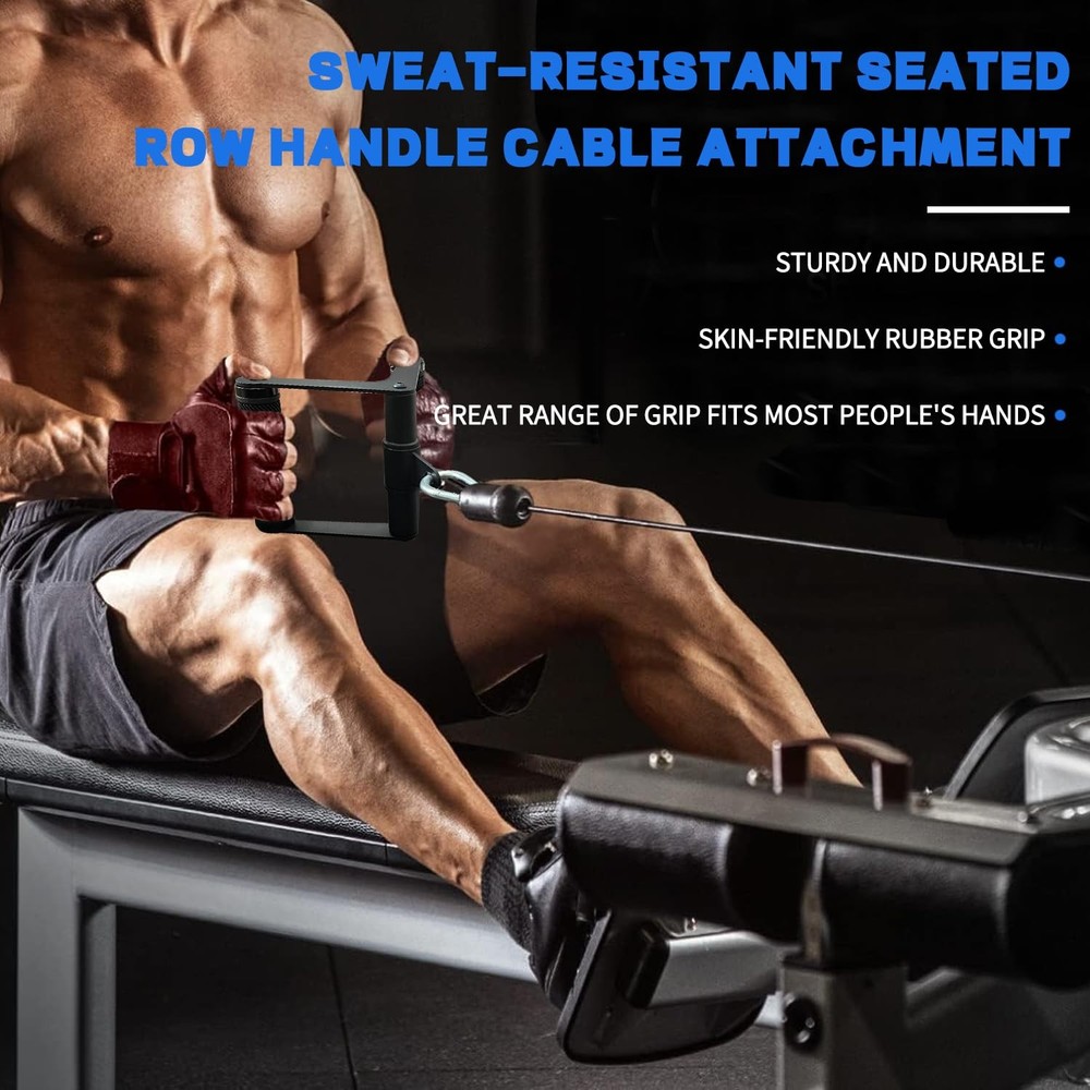 Berufexp Double D Handle 360 Rotataing Cable Row Attachment for Cable...