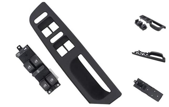 Power Window Master Control Switch and Black Panel Bezel Trim for VW Golf
