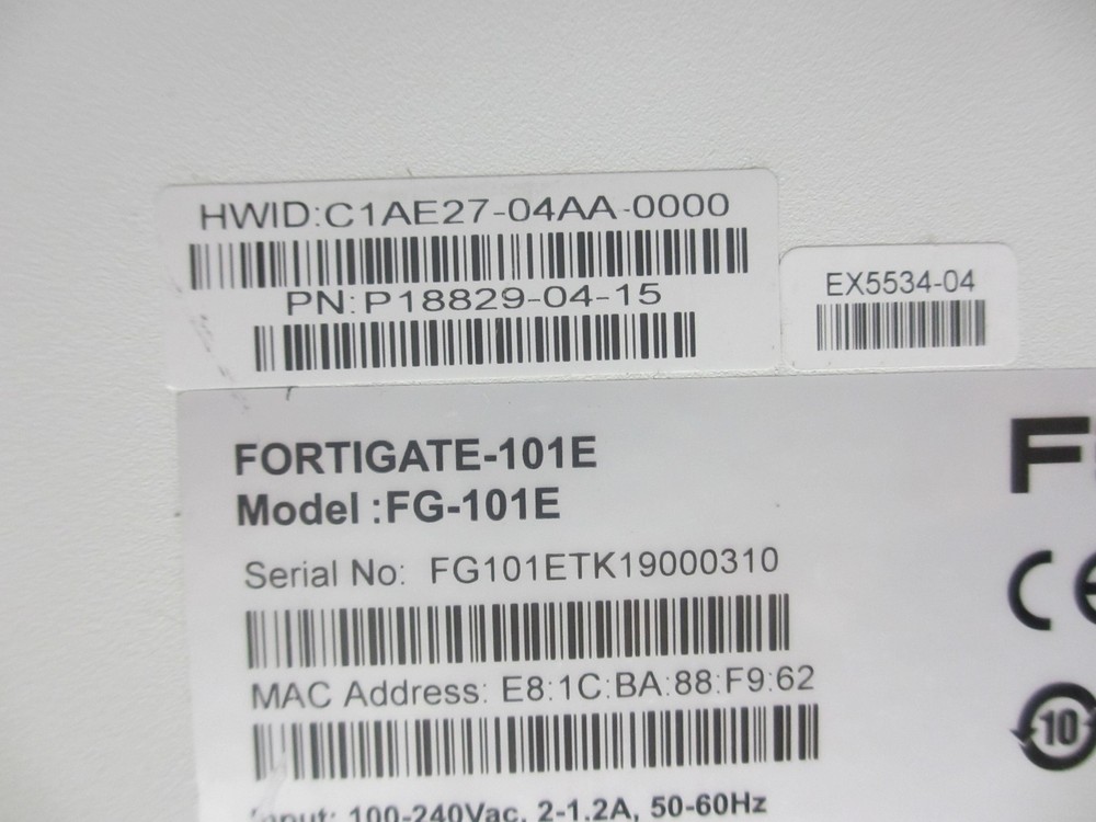 Fortinet FortiGate FG-101E Network Security Firewall Appliance