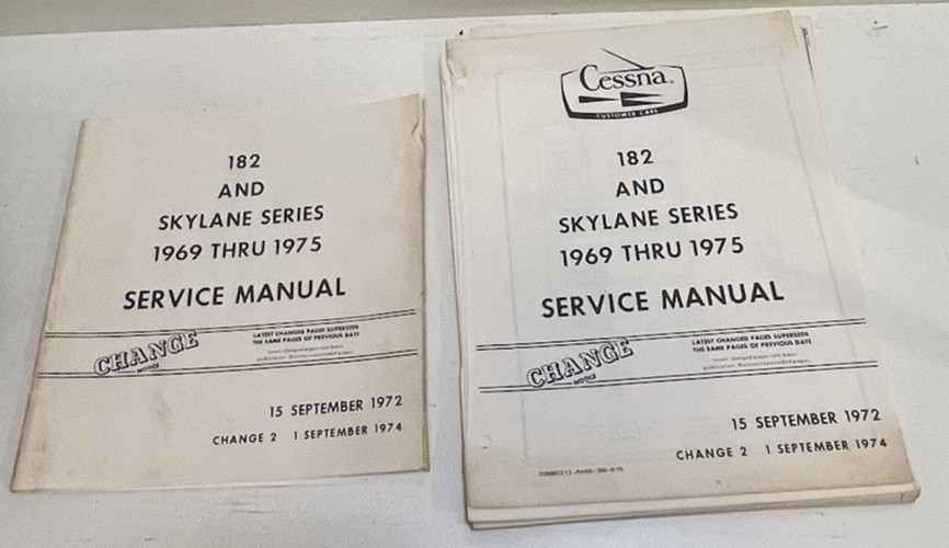 1969 - 1975 CESSNA 182 and Skylane Series Service Manual  Original READ