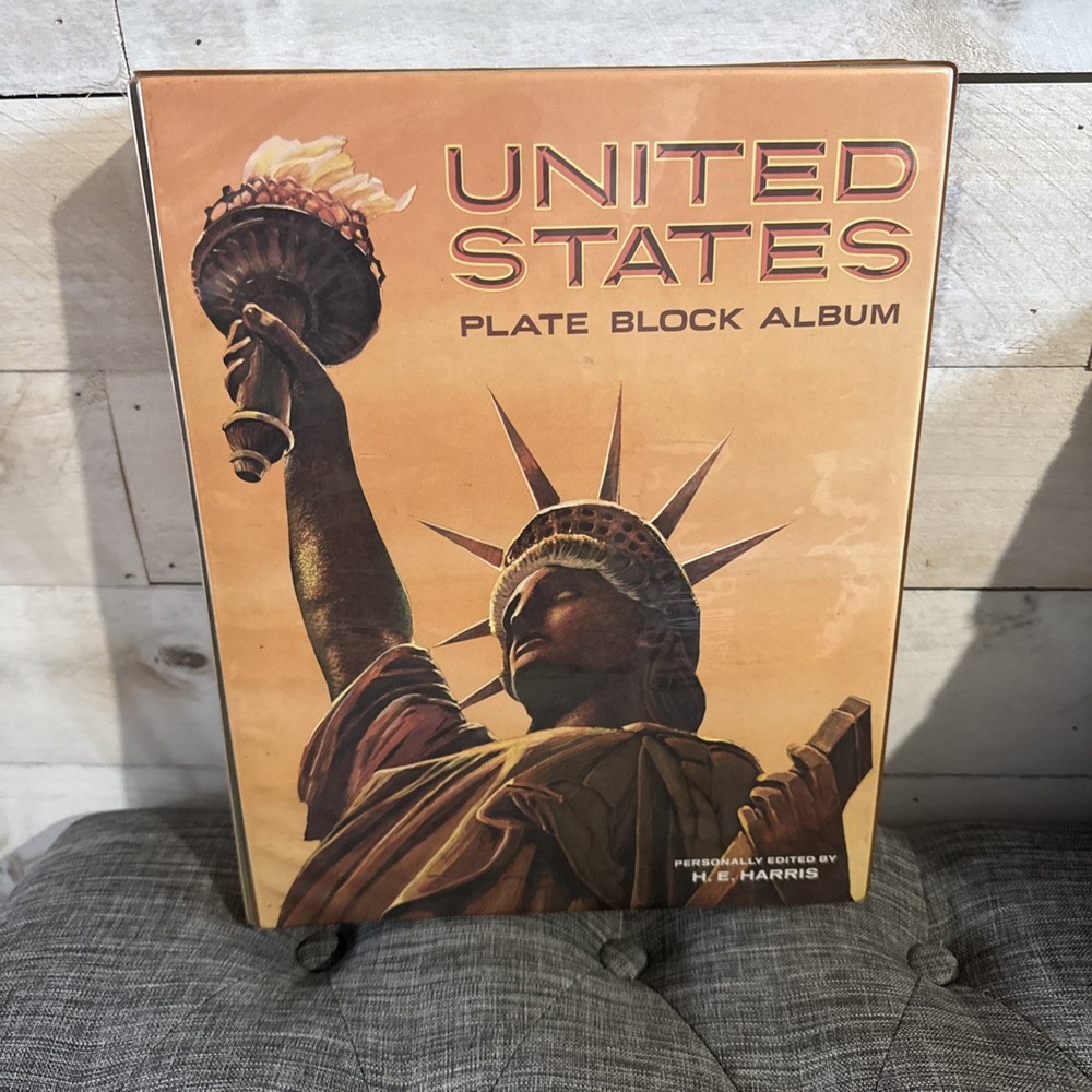 H.E.HARRIS U.S. PLATE BLOCK ALBUM Volume B (NO STAMPS) Fast Shipping