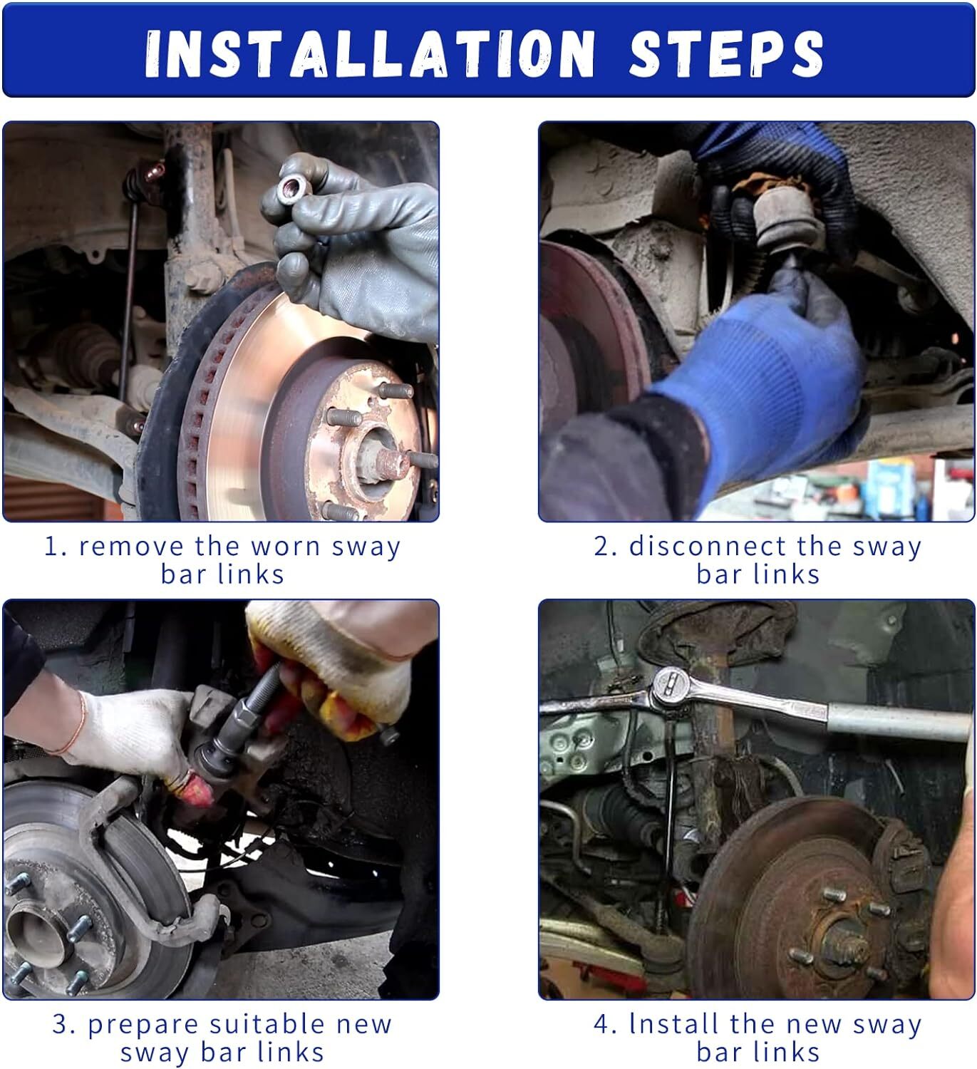 2x Front Sway Bar Link for Chevy Silverado Sierra 1500 2007-2016 Tahoe GMC Yukon