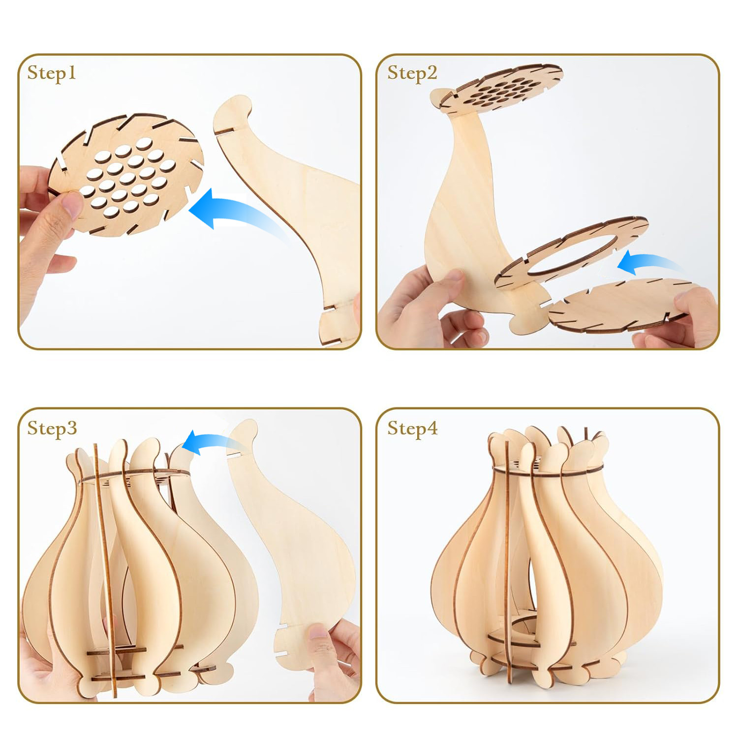 Vase for Lego Flowers Wooden Flower Vase for Lego Flower Bouquet Building Set