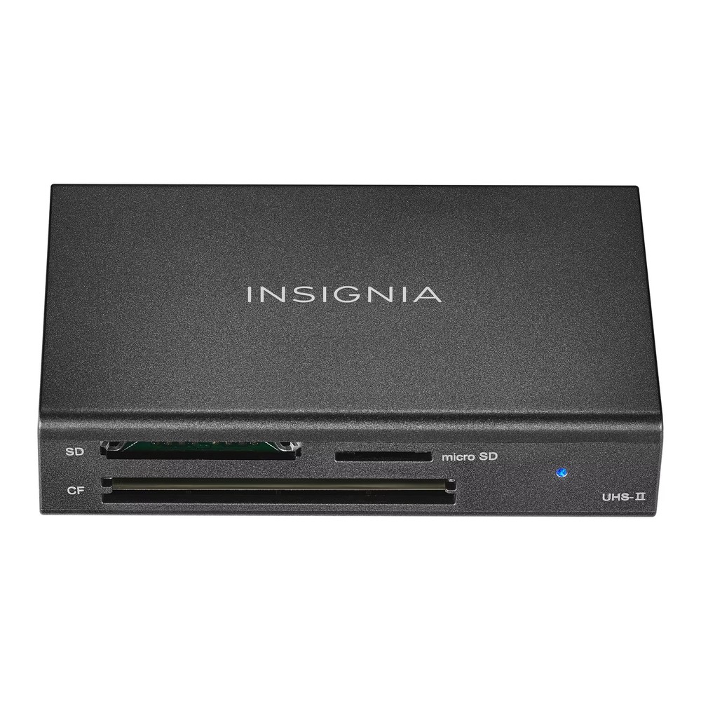 Insignia- USB-C to SD, microSD and CompactFlash Memory Card Reader - Black
