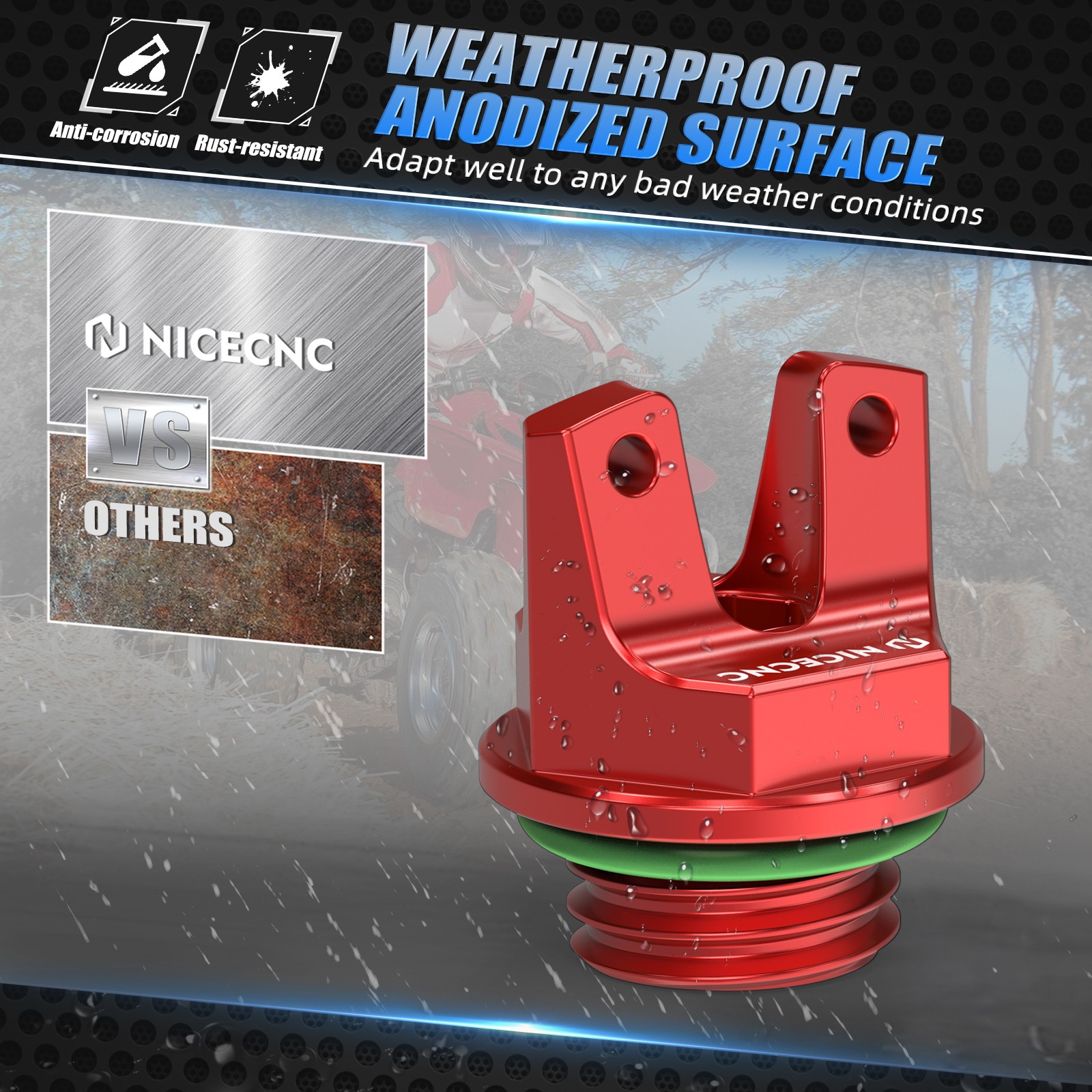 Aluminum Oil Filler Cover Cap For Honda TRX450ER / TRX450R 2006-2014 Model Red