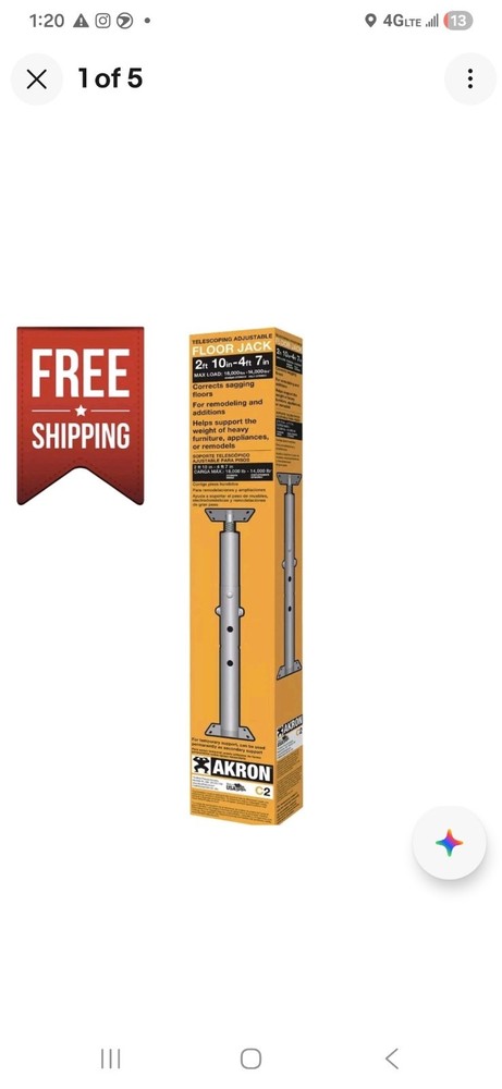 Akron 2'10"-4'7" Floor Jack