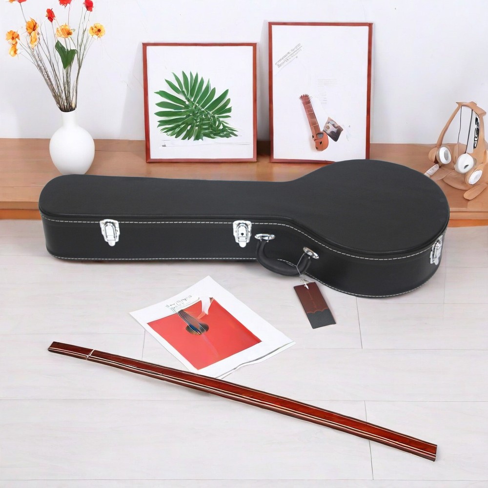 Black 5-6 String Banjos Hard Shell Case With Microgroove, Banjoline Hard Case